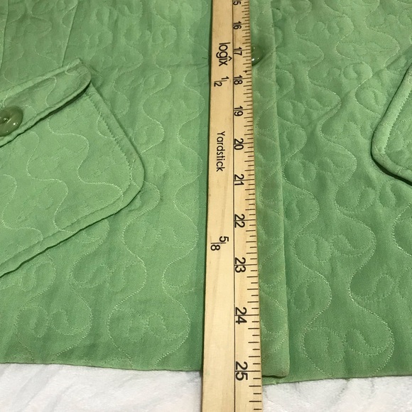 Sag Harbor 2 Buttons Blazer Women’s Size 14 Color Green Quilted Notched Collar. - Picture 9 of 13